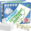 Eco Laundry Detergent Sheets — 180 Loads, Hypoallergenic, Plastic-Free, HE Safe
