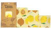 Reusable Beeswax Food Wrap — 3-Piece Set, Natural Seal, Plastic-Free Kitchen