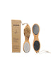 4-in-1 Bamboo Foot Scrub Kit — Pumice Stone, Steel File, Boar Bristle, Pedicure Tool