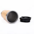 Insulated Stainless Steel Water Bottle with Bamboo Shell — 6–12 Hour Temperature Retention