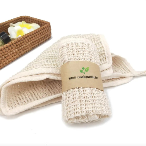 Natural Sisal Bath Cloth — 100% Biodegradable Exfoliating Body Scrubber