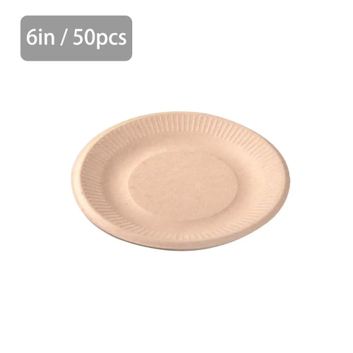 Eco-friendly Natural Paper Trays 50 Pieces(6-9 Inch)
