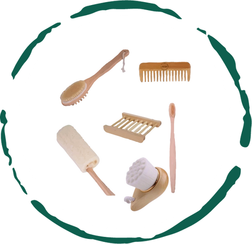 Zero-Waste Bamboo Bathroom Bundle — 6-Piece Complete Plastic-Free Starter Set