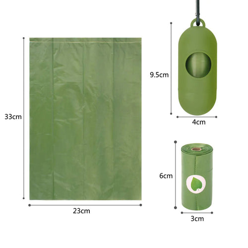 Biodegradable Pet Poop Bags — Thickened, Leak-Proof, 20 Per Roll, Bulk Pack
